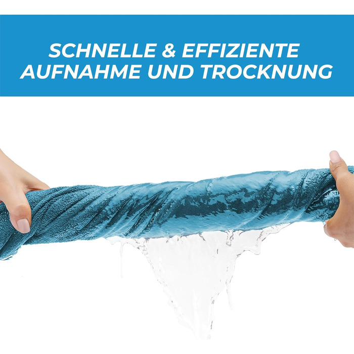 Рушник для фітнесу з мікрофібри 120x50 - швидковисихаючий, з кишенею на блискавці, м'який спортивний рушник для тренажерного залу та спортзалу (120 x 50 см, темно-синій)