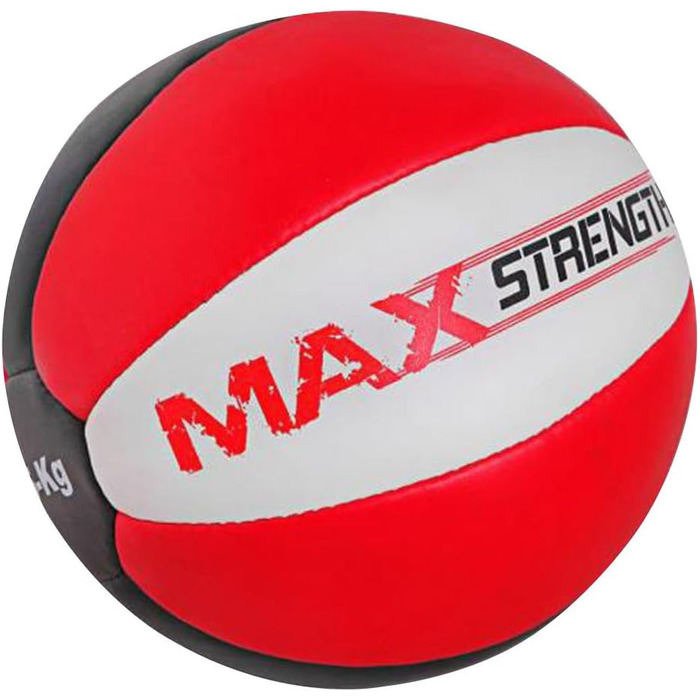 М'яч медичний MAXSTRENGTH з міцної шкіри Maya для фітнесу та гімнастики, 3-15 кг