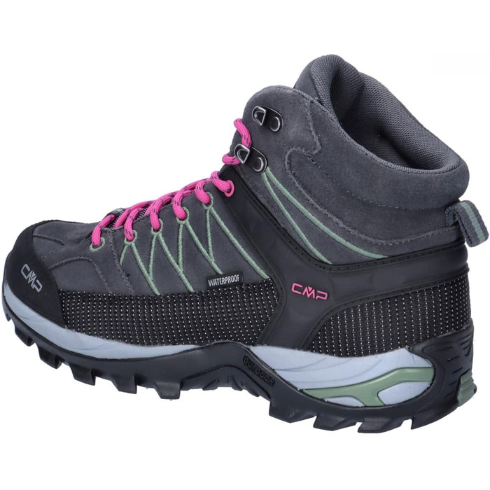Жіночі трекінгові черевики CMP Rigel Mid Wmn Wp, Антрацит/Мінерально-зелений, 40 EU