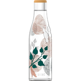 Пляшка для води SIGG Metis Sumatra 0.6 л, скляна, термостійка, без пластику та BPA, герметична, колекція One Tree Planted Birds