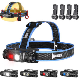 Ліхтарик на лоб WUBEN H1 Pro 1200 Lumen: LED, 10 режимів, USB-C, водонепроникний IP68, для кемпінгу та активного відпочинку