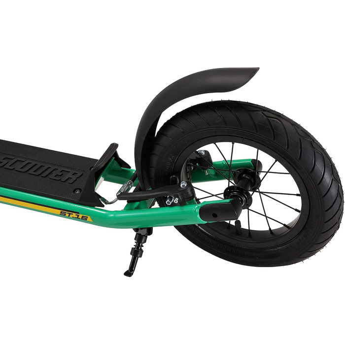 Самокат дитячий STAR SCOOTER City Kick Scooter 16 дюймів, зелений - з повітряними колесами та регульованою висотою