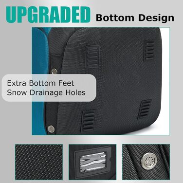 Чохол для лижних черевиків з відділенням для шолома, 65L, нейлон. Рюкзак для лиж, роликів, ковзанів (синій)