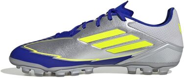 Бутси футбольні adidas F50 League Unisex для штучного покриття, 47 1/3 EU, сріблястий/сонячно-жовтий/блакитний