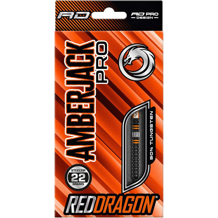 Преміум-набір вольфрамових дротиків RED DRAGON Amberjack Pro Series з оперенням і стрижнями
