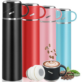 Термос IAGORYUE з нержавіючої сталі, 0.55л, з витокозахисним кришкою та ручкою, двостінний, зберігає тепло/холод до 12 годин, для спорту, офісу, відпочинку на природі, чорний