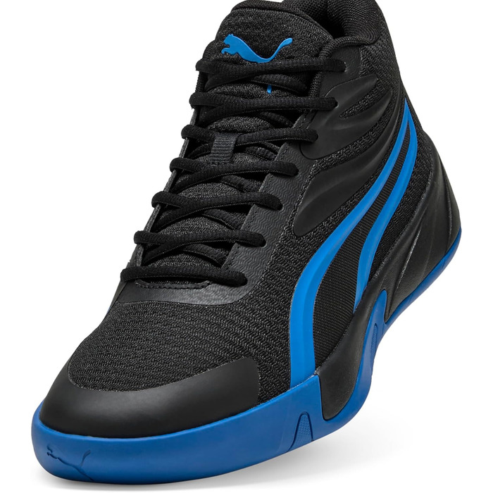 Кросівки баскетбольні PUMA Court Pro для чоловіків, біло-чорні (44.5 EU, Black Team Royal)