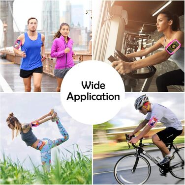 Спортивний браслет для телефону Guzack Universal: для iPhone, Samsung, Huawei, Xiaomi (до 6.9'), темно-синій/сливовий