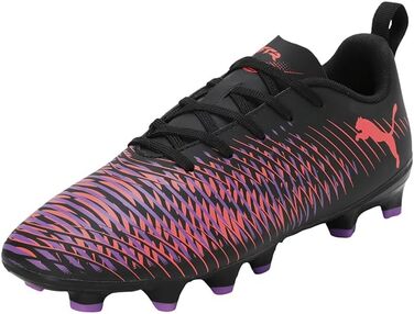 Дитячі футбольні бутси PUMA Future 8 Play FG/AG Jr - чорно-білі з червоними вставками, 38 EU