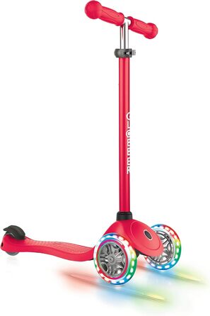 Дитячий самокат Globber Primo Lights з LED колесами, 3-х колісний, регульований, ABEC 5, 120/80 мм, неоновий