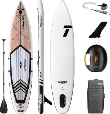 THURSO SURF Expedition Надувна SUP-дошка 350/381 см, вуглецеве весло, US фін, насос, рюкзак, страховий шнур
