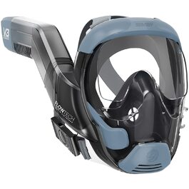 Маска для снорклінгу Seaview 180 V3 з панорамним оглядом для дорослих - блакитна