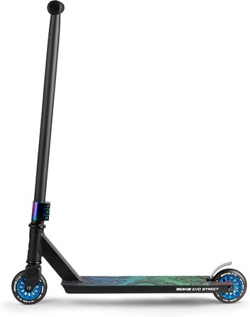 Трюковий самокат SOKE EVO Street ABEC-9, для дорослих і дітей, 50 см, 360° кермо, алюмінієва 3-болтова клема, чорний