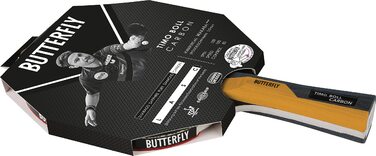 Ракетка для настільного тенісу Butterfly Timo Boll Carbon, червоний/чорний/жовтий, 170 г