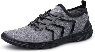 Чоловічі та жіночі аквашузи для плавання та відпочинку на пляжі. Швидковисихаючі аквашузи для води, піску, серфінгу. Розмір 39 EU, чорний/сірий колір.