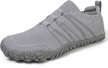 Босими кросівки для жінок та чоловіків: широкі, легкі, дихаючі, з нульовим перепадом, для трейлу та бігу по асфальту. Unisex, розміри 36-46 EU (39 EU, сірий)