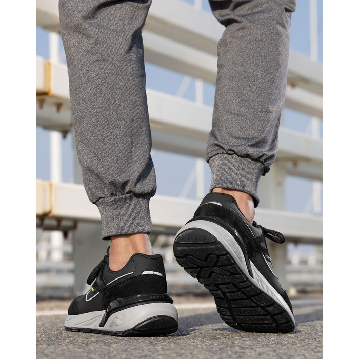 Чоловічі кросівки для відпочинку, бігу та ходьби. Розміри 41-45 EU (44 EU, чорний/сірий)