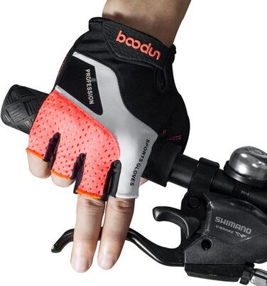 Велосипедні рукавички для чоловіків та жінок, напівпальцеві, дихаючі, антиковзні - помаранчевий, розмір M