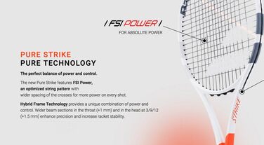 Тенісна ракетка Babolat Pure Strike 16/19, розмір 4