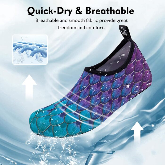 Водні шкарпетки HMIYA для плавання та відпочинку, чоловічі та жіночі, для серфінгу, йоги, тренувань, 42/43 EU, блакитний