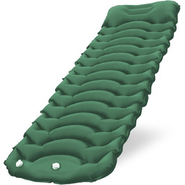 Надувний килимок Isomatte CIXMUS з самонадуванням, 10 см товщини, з насосом та подушкою, водонепроникний, для кемпінгу та відпочинку на природі, зелений