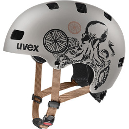Дитячий велосипедний шолом uvex kid 3 cc, чорний матовий, регулювання розміру, вентиляція, 51-55 см