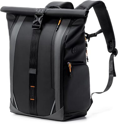Рюкзак Inateck RollTop для ноутбука 22–26,8 л з водонепроникною блискавкою та відкриттям на 180°, для роботи, подорожей, навчання