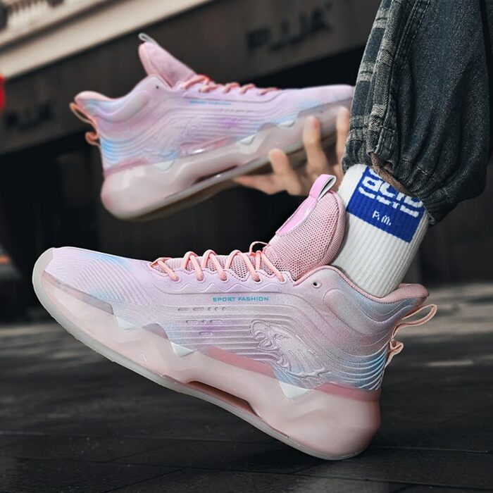 Кросівки баскетбольні чоловічі/жіночі, спортивні, для бігу та ходьби, легкі, рожеві, 35-45 EU
