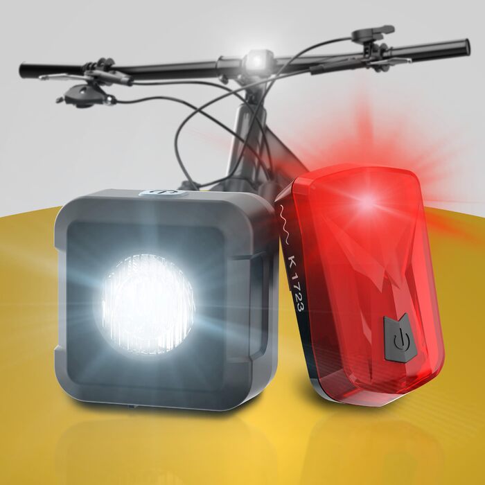 Набір передніх велоліхтарів DANSI StVZO I LED – яскраве світло (25/10 Lux, акумуляторний)