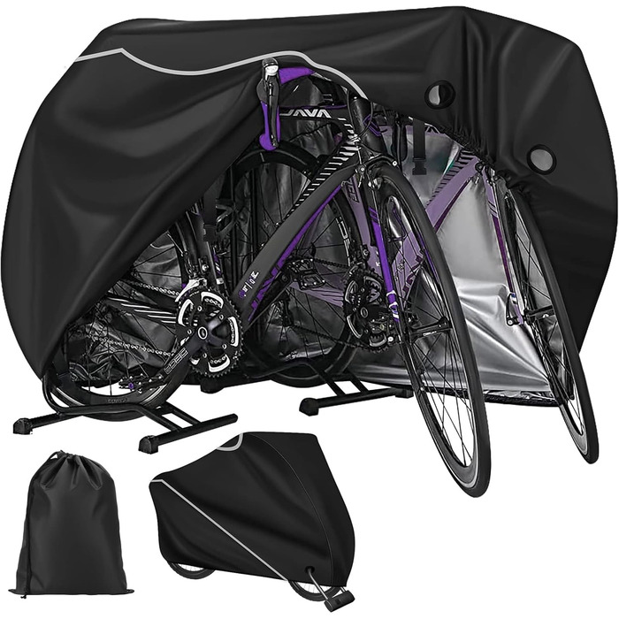 Водонепроникний чохол для велосипедів на 2 велосипеда, 210D Oxford, захист від дощу, 200x110x90 см