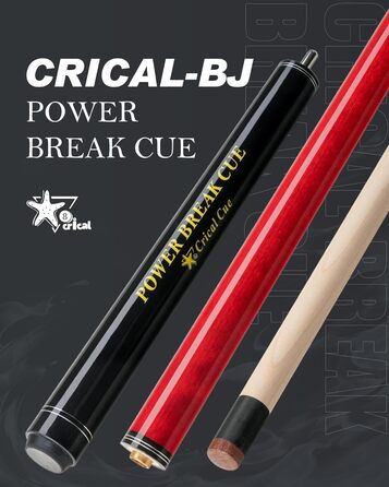 Професійна більярдна/пулова кий Crival Heavy Hitter Jump-Break-Queue, 3-частини, 137.2 см, з кленова дерева, з наконечником 13.2 мм