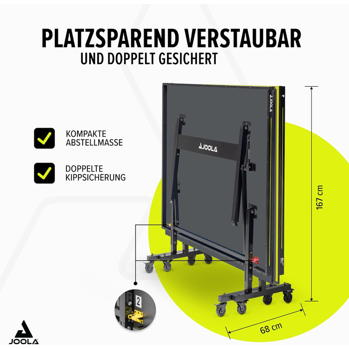 Стіл для настільного тенісу JOOLA Inside J18 Single - розкладний, компактний, з сіткою