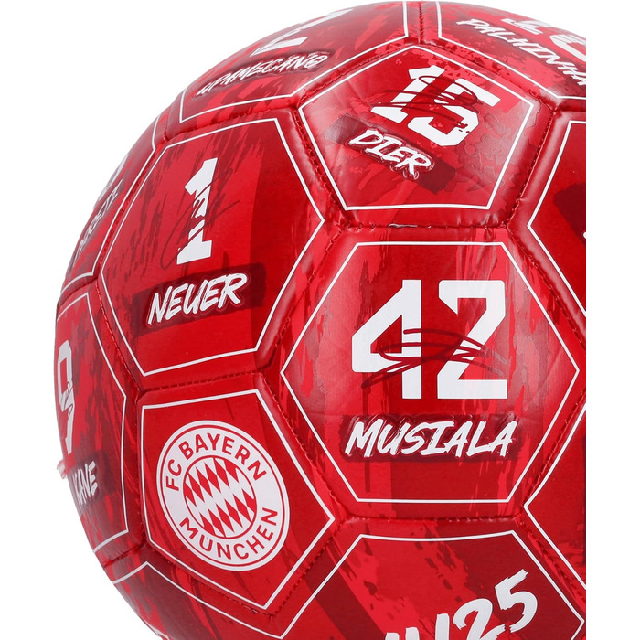 Футбольний м'яч FC Bayern München Signature 2024-25, розмір 5, червоний