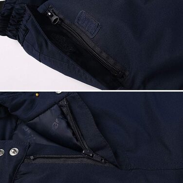 Дитячний гірськолижний костюм 2 частини: куртка та штани для дівчаток, теплий зимовий костюм для активного відпочинку, темно-синій, розмір 110