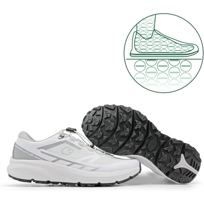 Черевики для трейлраннінгу Earthinglife Grounding для чоловіків: Заземлення для природного зцілення, водонепроникні туристичні черевики, антиковзаюча підошва з гуми (40.5 EU)