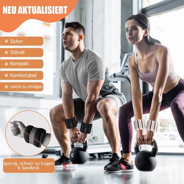 Важкі манжети для ніг BECOJADDE 0.45/0.9 кг - набір 2 шт. для тренувань ніг та рук. Підходять для бігу, кардіо, аеробіки та силових вправ.