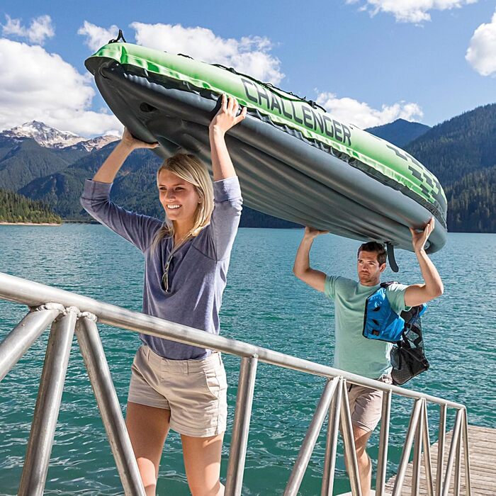 Надувне каное Intex Challenger K2 для 2 осіб - 351 x 76 x 38 см, 3-секційне