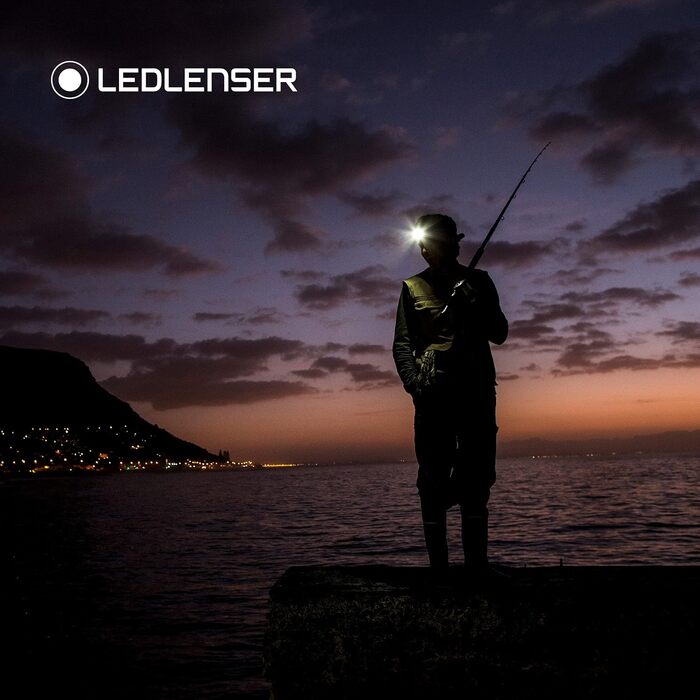 Ledlenser MH7 Outdoor - налобний ліхтар, чорний/сірий, акумуляторний, 600 люмен, регульований, до 60 годин роботи, червоне світло, живлення від 2xAA, блокування транспортування