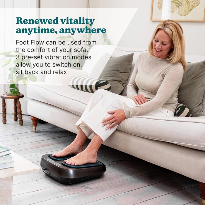 Масажер для ніг Homedics Foot Flow Mobility Booster з підігрівом, 20 інтенсивностей та 3 режими, покращує кровообіг та знімає втому