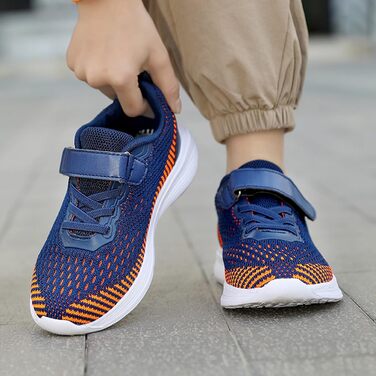 Дитячі спортивні кросівки для залу та вулиці, легкі, дихаючі, темно-сині, 38 EU