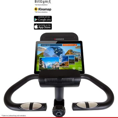 Велотренажер HAMMER Cardio 4.0 з низьким опором, безшумний, з регулюванням комп’ютера, широким і низьким входом, тримачем для планшета
