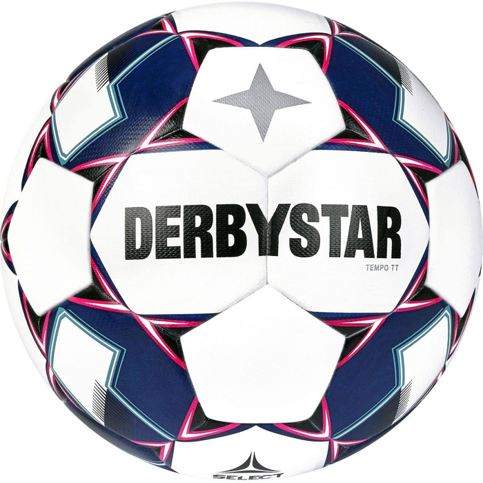 Футбольний м'яч Derbystar Tempo, розмір 5, біло-синій, унісекс, для дорослих
