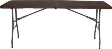 Розкладний стіл THINIA HOME прямокутний, ефект дерева 180x74x74 см