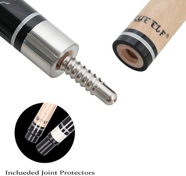 Професійний більярдний кий CUEELF з мотивом черепа, 13 мм, чорна вершинка, канадський клен, 21 oz