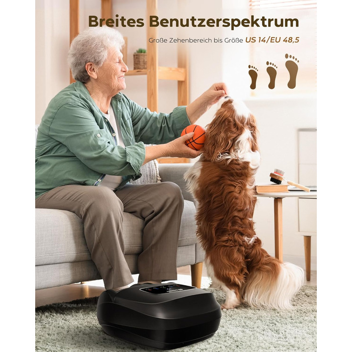 Масажер для ніг Shiatsu з пультом керування та LCD-дисплеєм, до 48 розміру, ідеальний подарунок для жінок/матусь/батьків