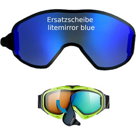Змінна лінза Uvex g.gl 300 / uvision TO для лижної маски, дзеркальна синя, Litemirror Blue, оригінал