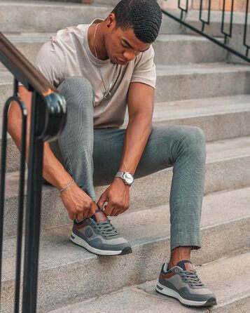 ARRIGO BELLO Кросівки чоловічі спортивні для прогулянок та активного відпочинку, легкі, розмір 41-46 (42 EU, A2 Grey)