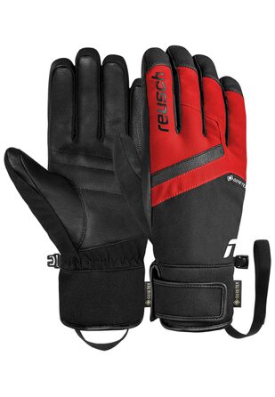 Гірськолижні рукавички Reusch Gore-TEX унісекс, водонепроникні Softshell (чорно-червоні, розмір 7.5)