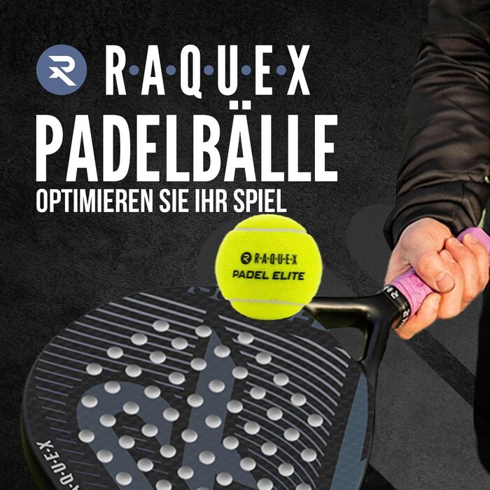 М'ячі для падел-тенісу Raquex Elite – Доза 6 шт. – 2 швидкості – Elite Pace Padel Pro для швидкої гри