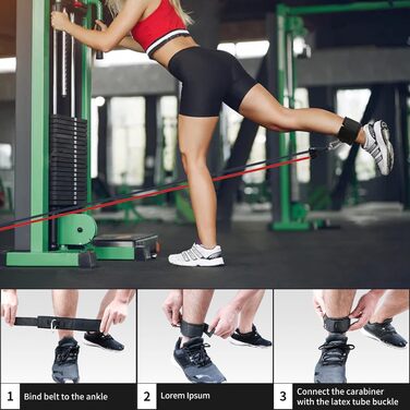 Набір еластичних стрічок для домашніх тренувань, фітнес-стрічки для жінок та чоловіків, 5 стрічок, навантаження до 68 кг, з дверним кріпленням та кісточковими ременями, для розвитку м'язів